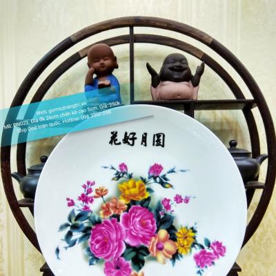 Đĩa chim trĩ hoa phù dung
